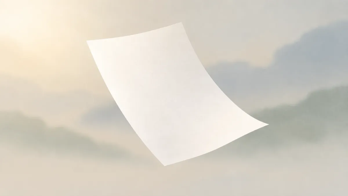 The sheet of paper that's always there